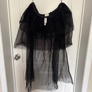 NY&C black lace strapless crop top size XL NWT